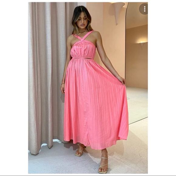 NWT Anthropologie Steele Pink Cutout Dress - Picture 5 of 11